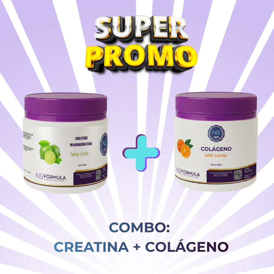 Combo creatina mais colágeno